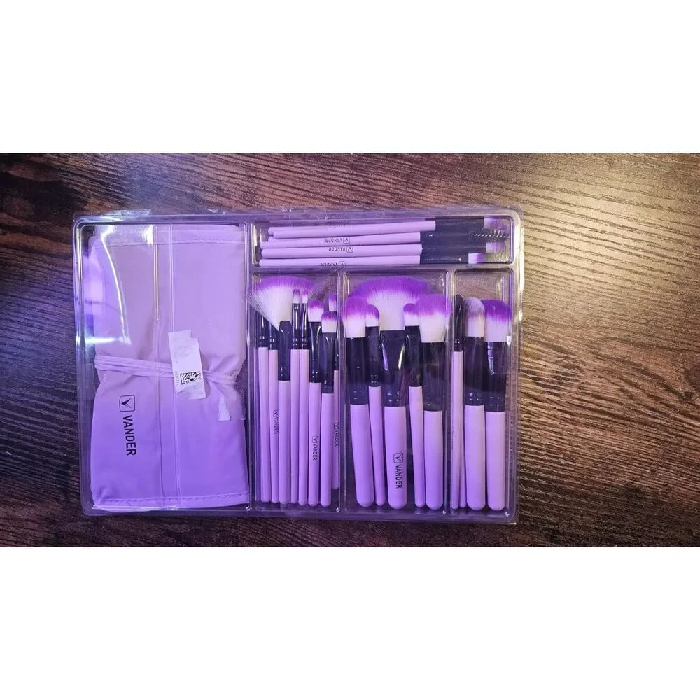 Vander 32pieces Purple Professional Makeup Foundation Makeup Brushes With Case